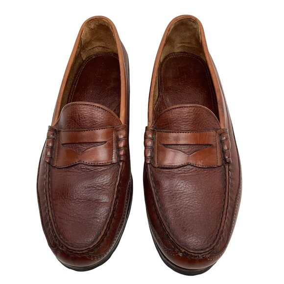 Allen Edmonds Quincy Pebbled Leather Penny Loafers Mens 11 Brown main image 9